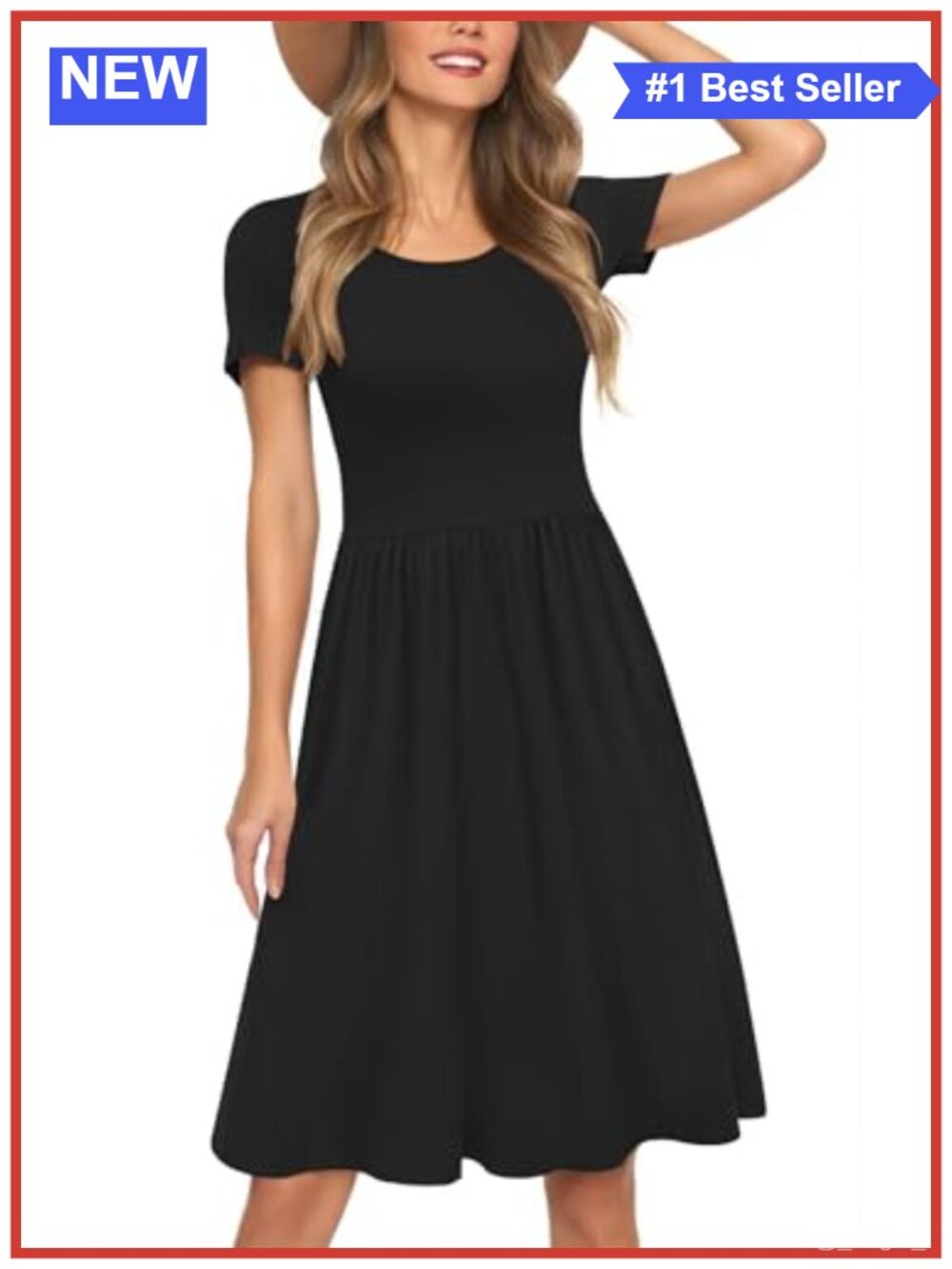 Empire Waist Casual Summer Dress with Pockets